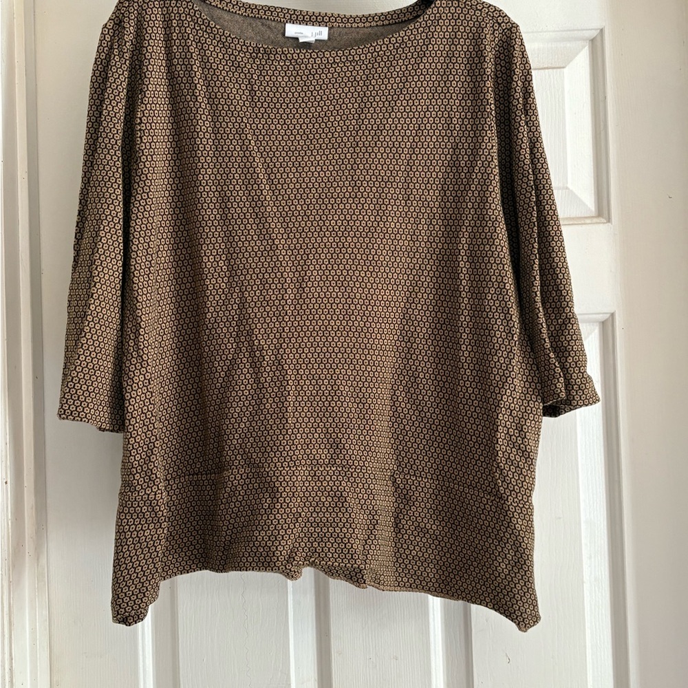 J. Jill Tan Geometric Women's Blouse